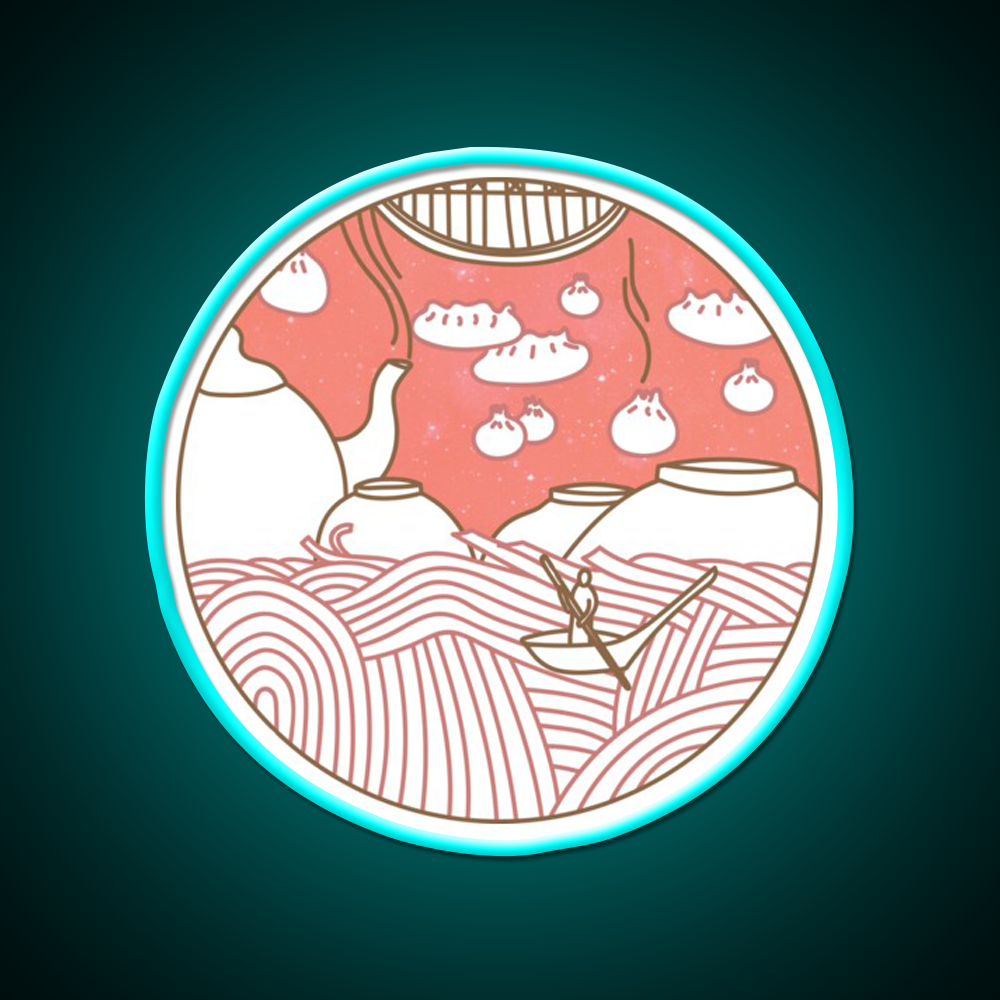 Dumpling Dreams Led Neon Sign Chinese Food Rgb Color