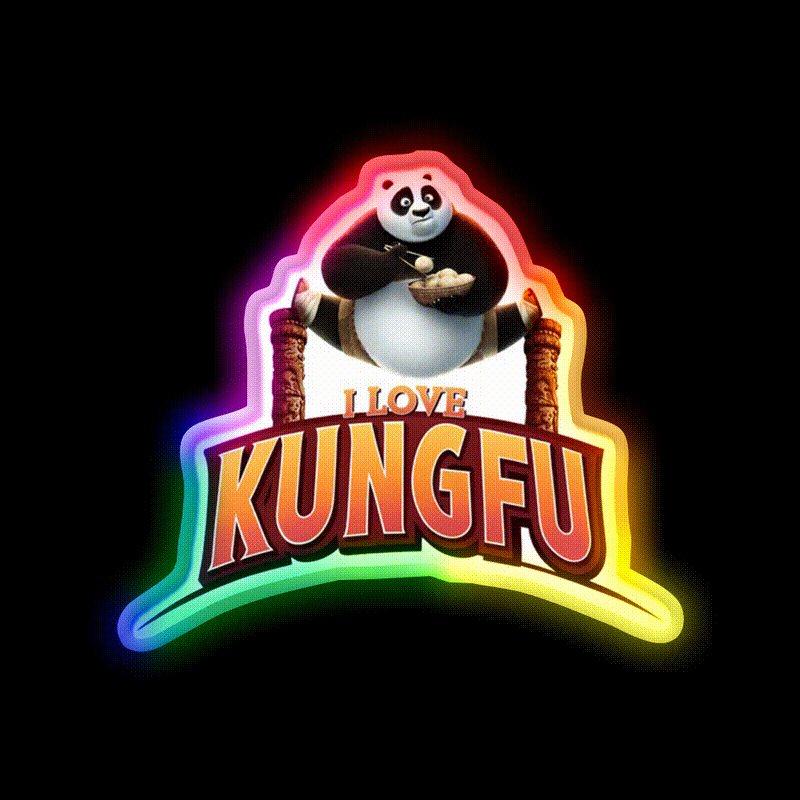 Dumpling Warrior Led Neon Sign Chinese Food Rgb Color