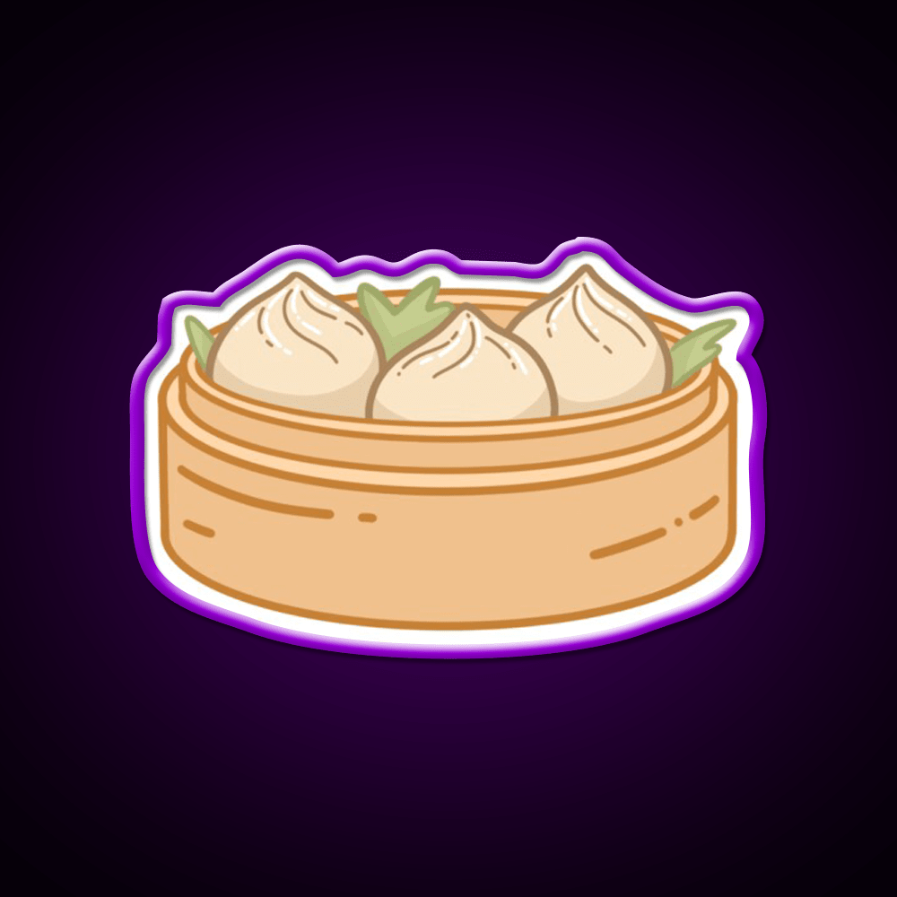 Dumpling Xiaolongbao Snack Food Led Neon Sign Rgb Color - Shineneon