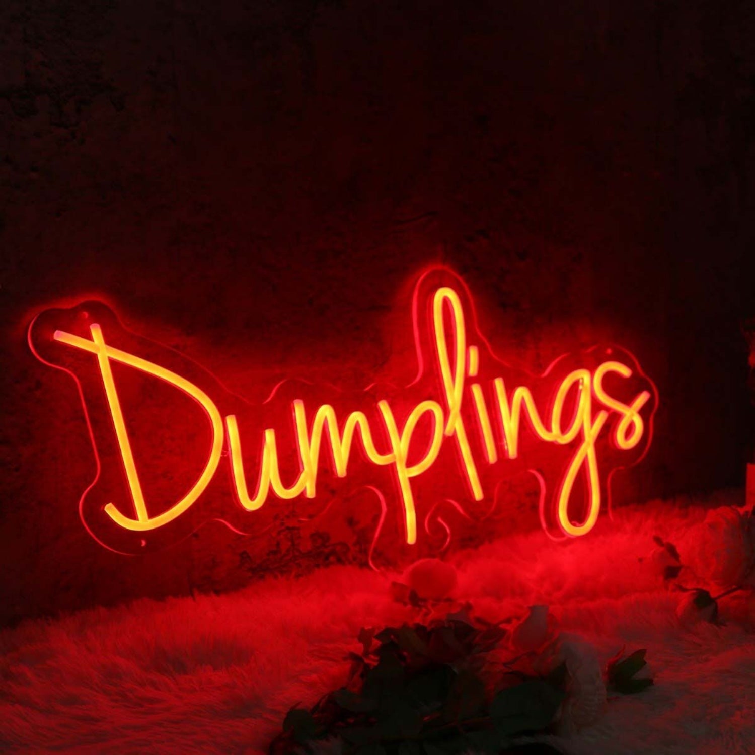 Dumplings Red Custom Led Neon Sign For Restaurants - Shineneon