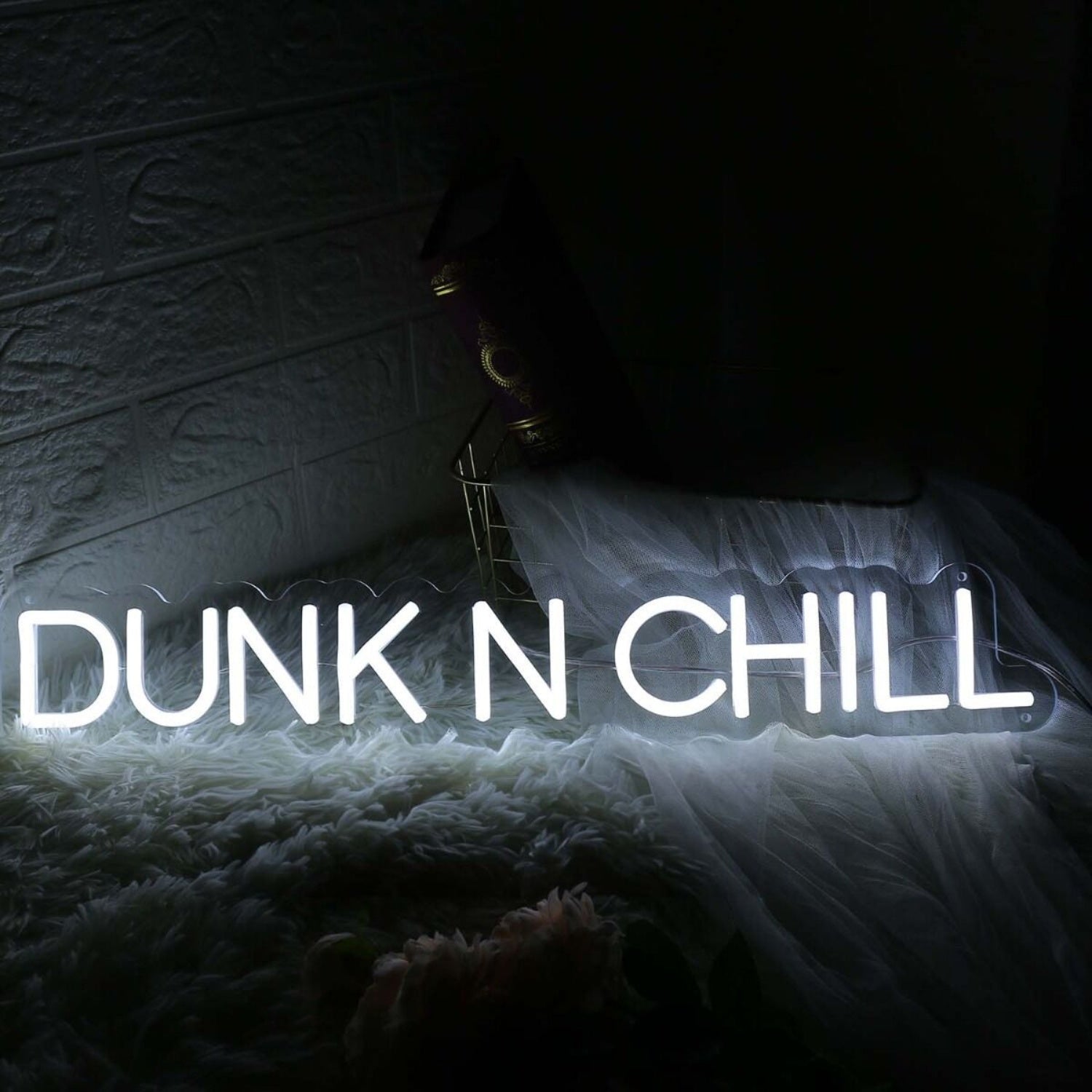 Dunk N Chill White Led Neon Sign - Shineneon