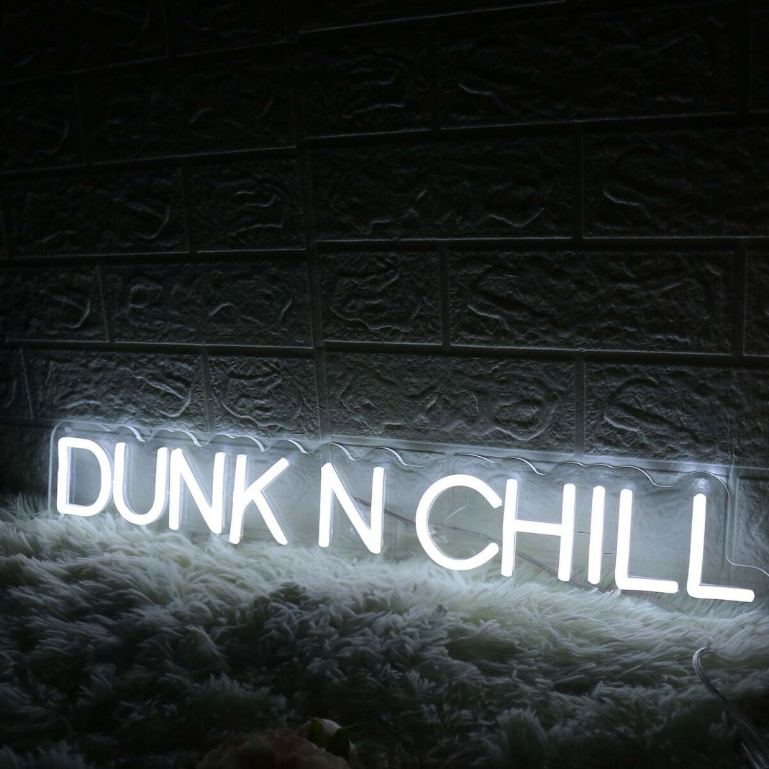 Dunk N Chill White Led Neon Sign - Shineneon