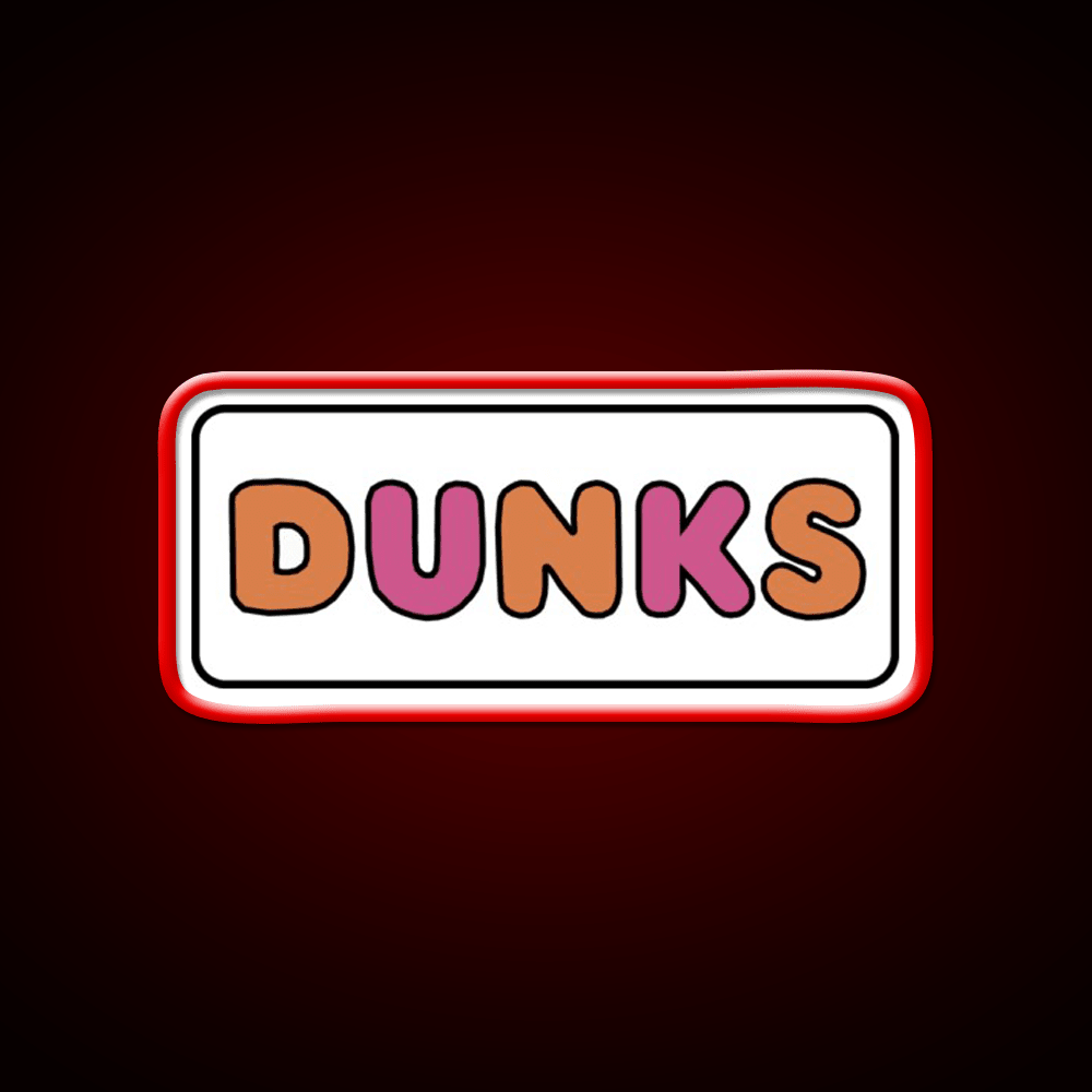 Dunks Fast Food Led Neon Sign For Burger Place Rgb Color - Shineneon