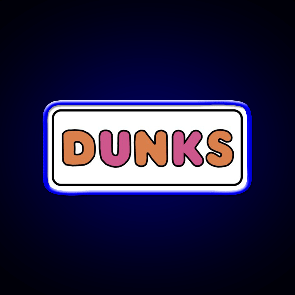 Dunks Fast Food Led Neon Sign For Burger Place Rgb Color - Shineneon
