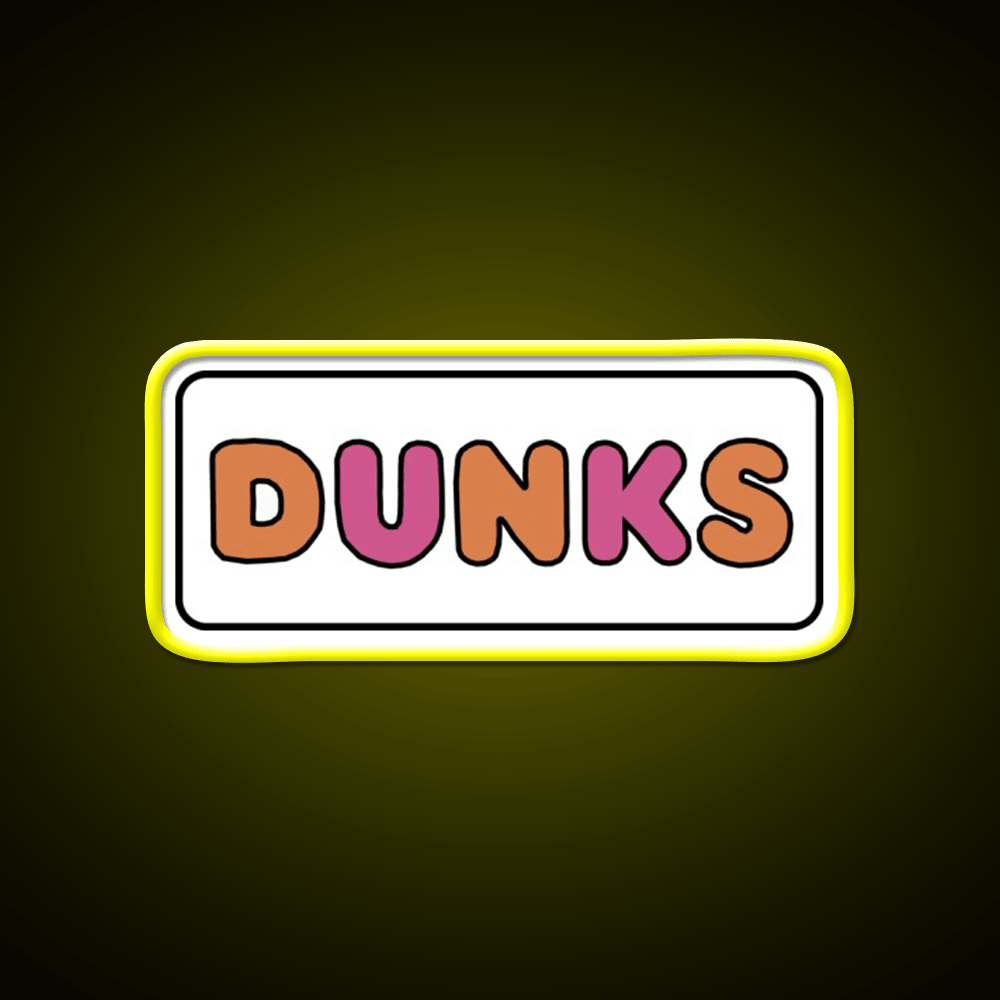 Dunks Fast Food Led Neon Sign For Burger Place Rgb Color - Shineneon