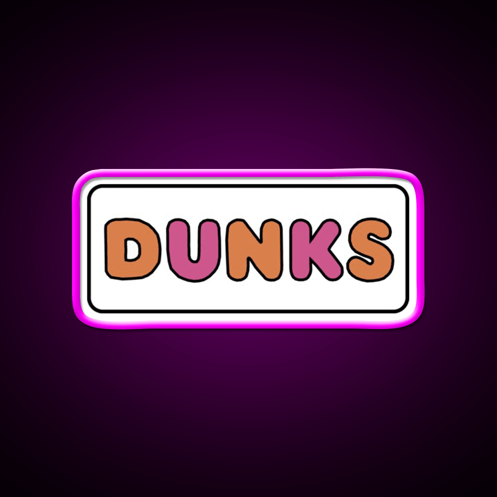 Dunks Fast Food Led Neon Sign For Burger Place Rgb Color - Shineneon