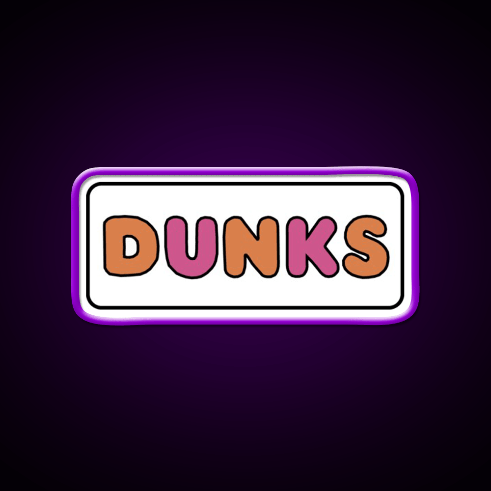 Dunks Fast Food Led Neon Sign For Burger Place Rgb Color - Shineneon