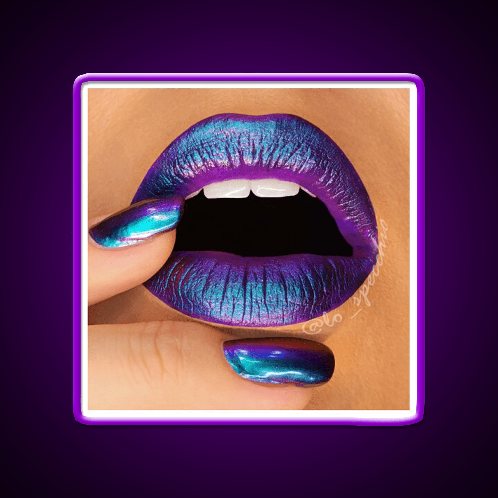 Duochrome Lips And Nail Salon Led Neon Sign Rgb Color - Shineneon