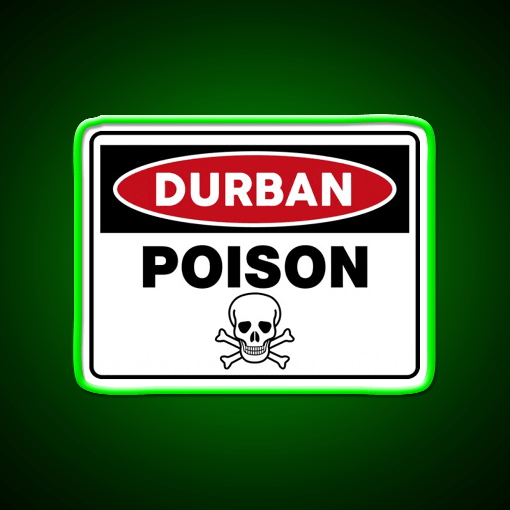 Durban Poison Hemp Inspired Green Leaf Led Neon Sign Rgb Color - Shineneon