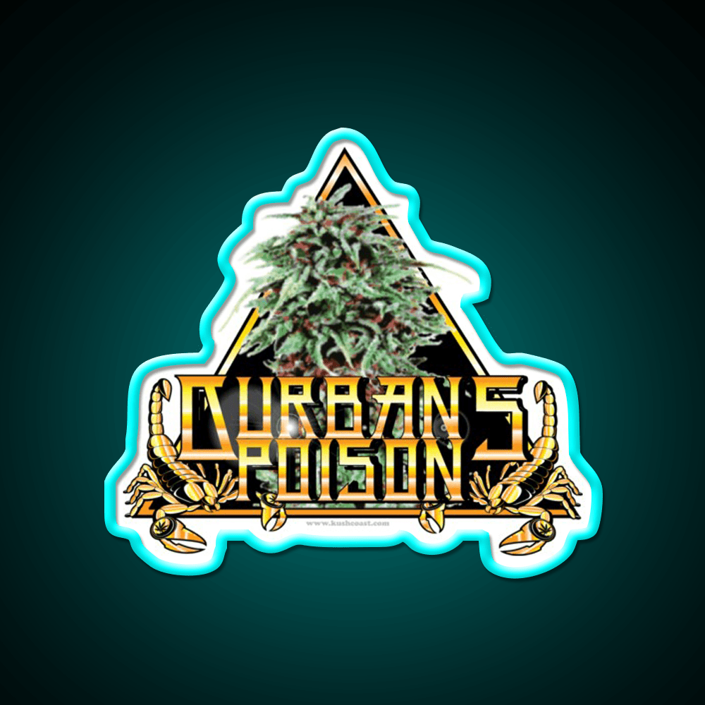 Durbans Poison Strain Art Hemp Inspired Green Leaf Led Neon Sign Rgb Color - Shineneon