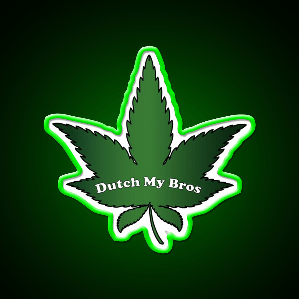 Dutch My Bros Hemp Inspired Green Leaf Led Neon Sign Rgb Color - Shineneon