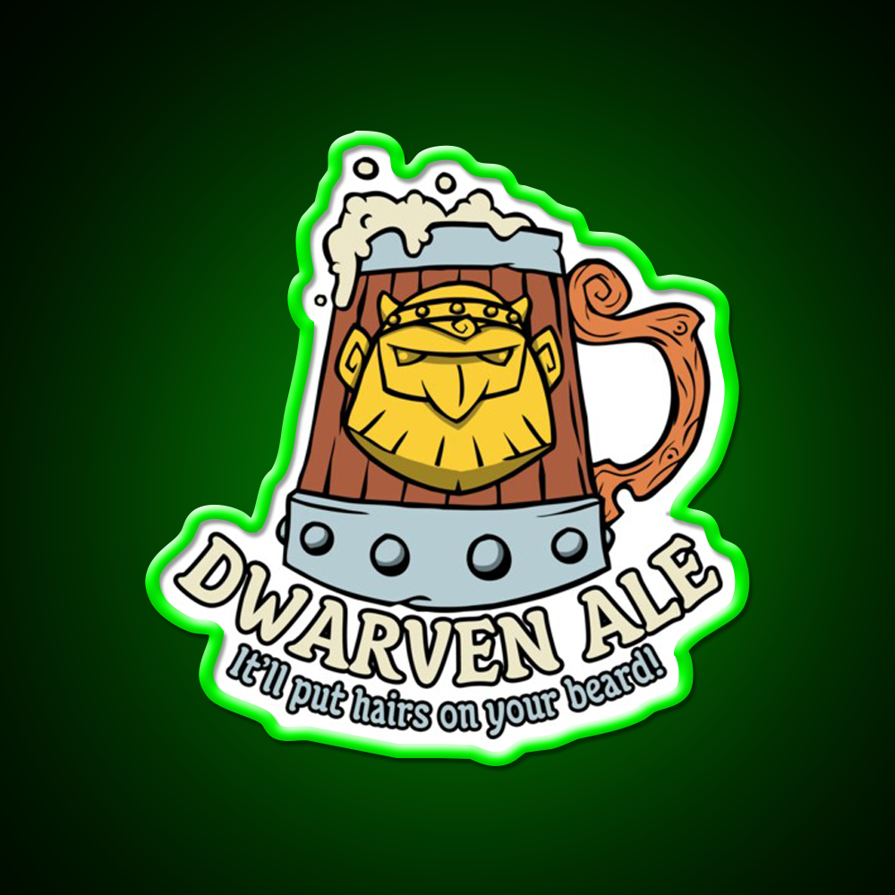 Dwarven Ale Beer Bar Decor Led Neon Sign Rgb Color - LED neon sign view 8