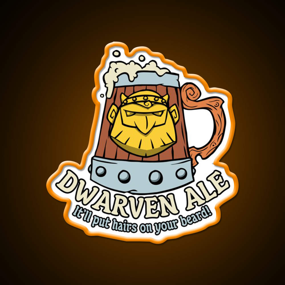 Dwarven Ale Beer Bar Decor Led Neon Sign Rgb Color - LED neon sign view 6