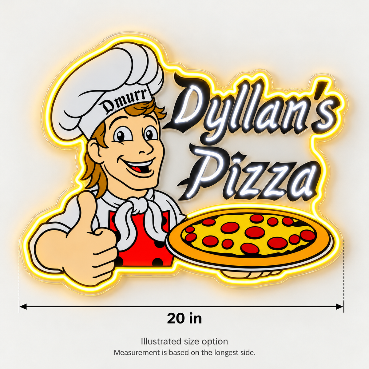 Dyllan'S Pizza Custom LED Neon Sign | f0bcc86b749eb83ad2af7294e5f8e702a137188b56d28d98b90796777369fa26 | dimensions