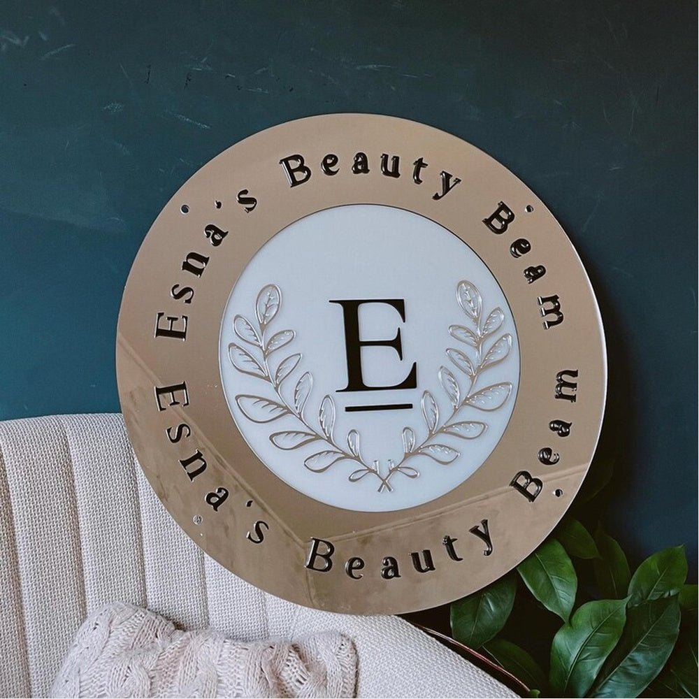 E Beauty Beam Acrylic Business Logo Sign - Shineneon