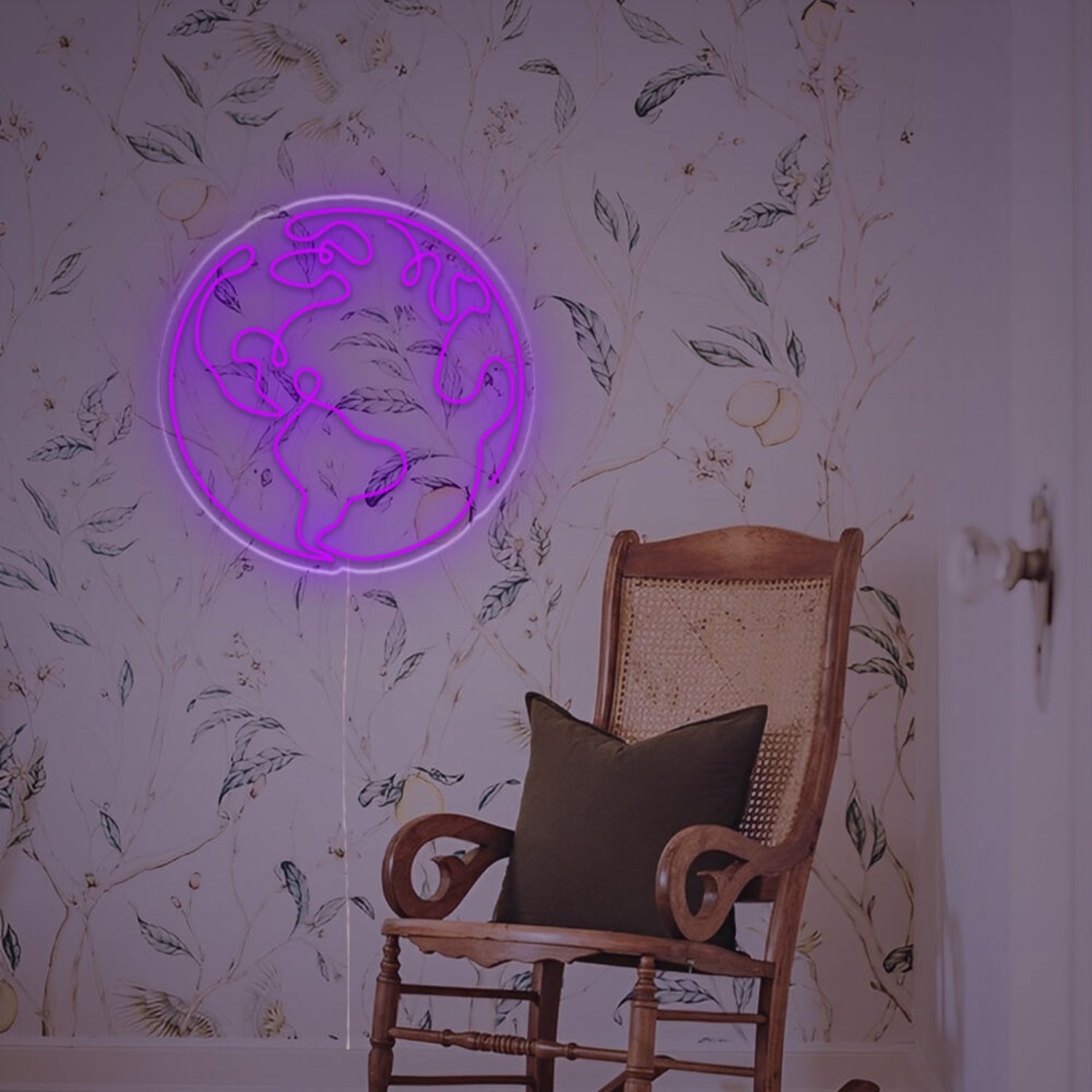 Earth Outline Drawing Led Neon Sign For Home Decor - Shineneon