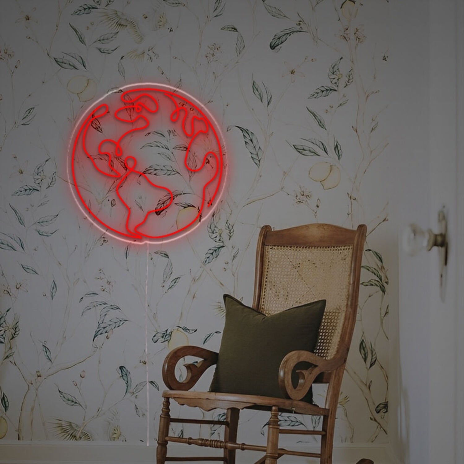 Earth Outline Drawing Led Neon Sign For Home Decor - Shineneon