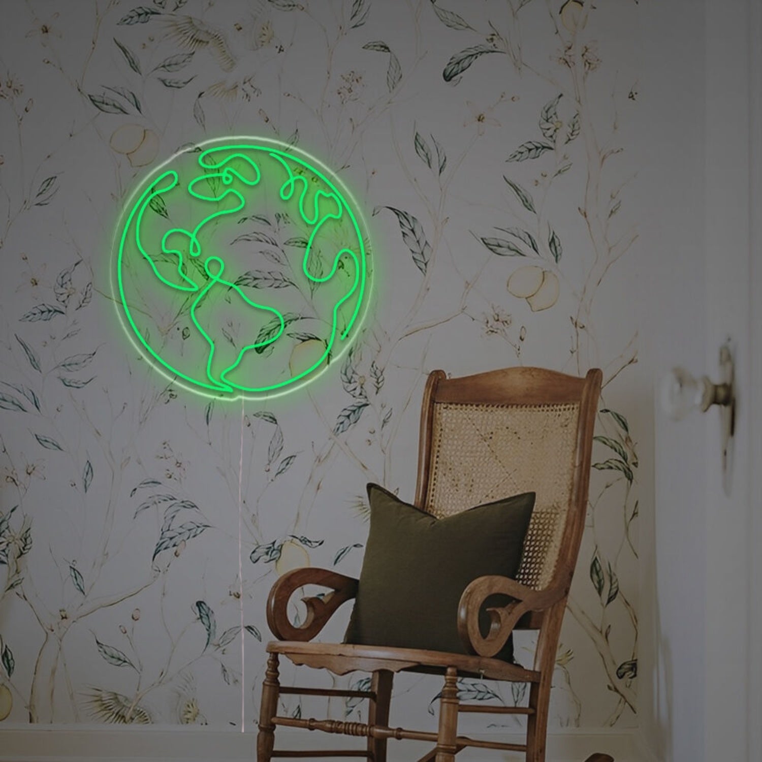 Earth Outline Drawing Led Neon Sign For Home Decor - Shineneon