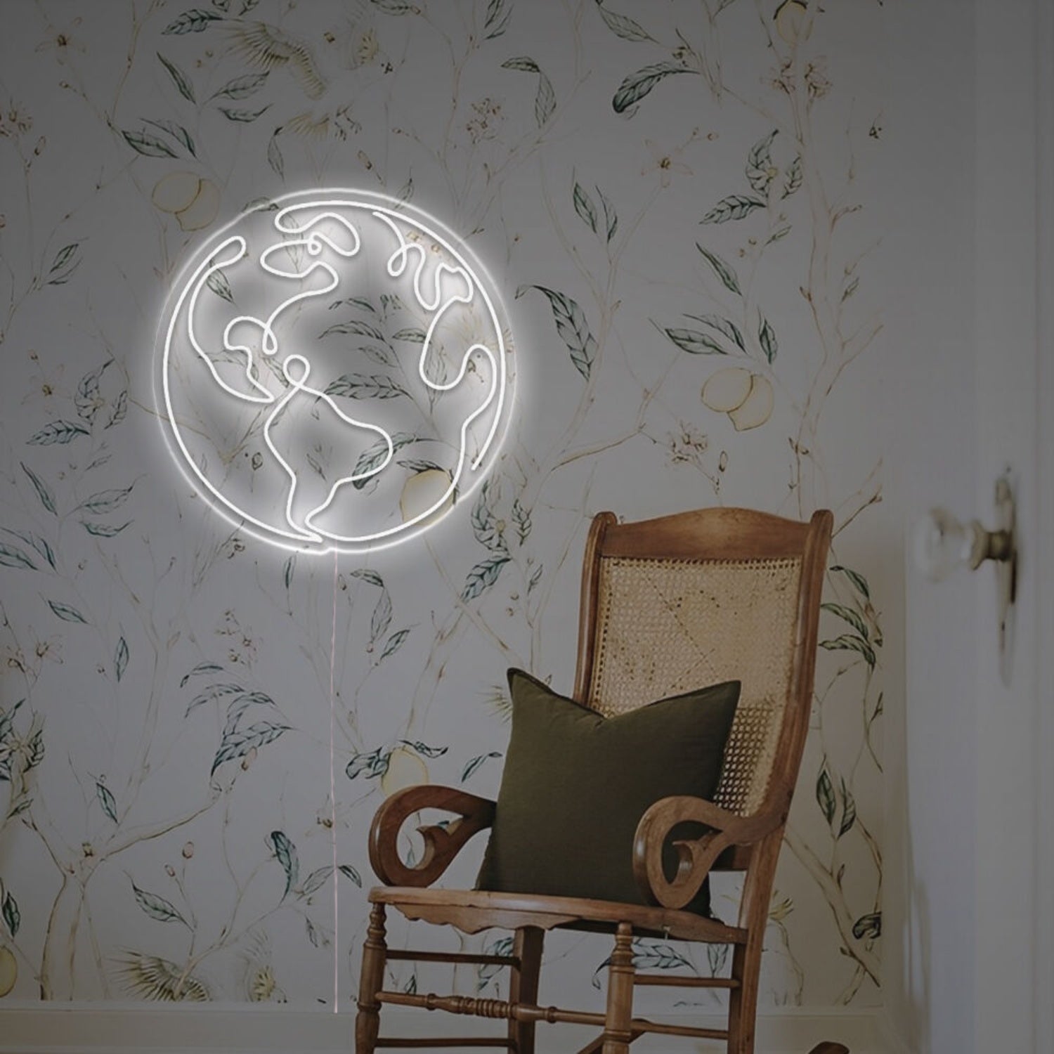 Earth Outline Drawing Led Neon Sign For Home Decor - Shineneon