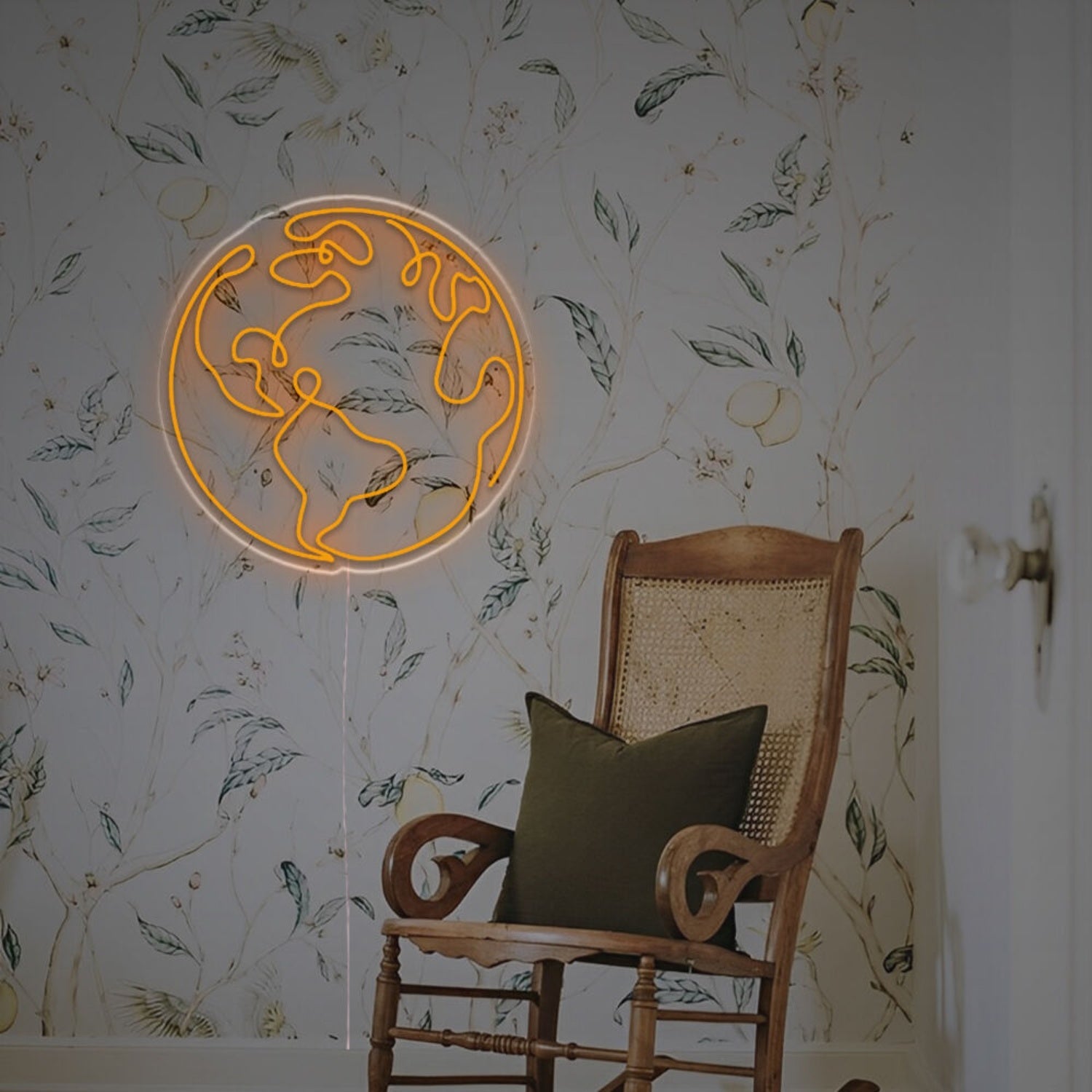 Earth Outline Drawing Led Neon Sign For Home Decor - Shineneon