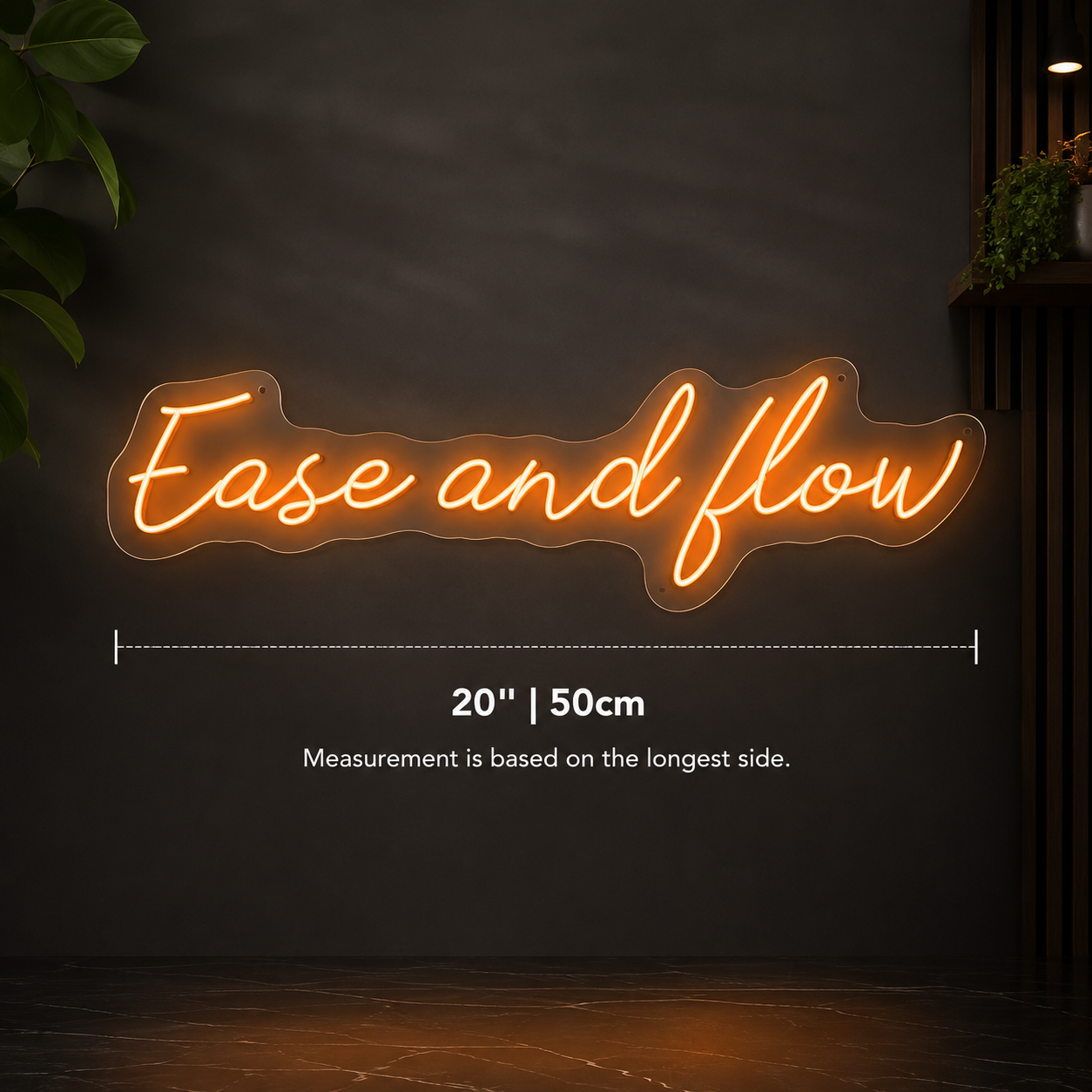 Ease And Flow LED Neon Sign - 04 Size Image