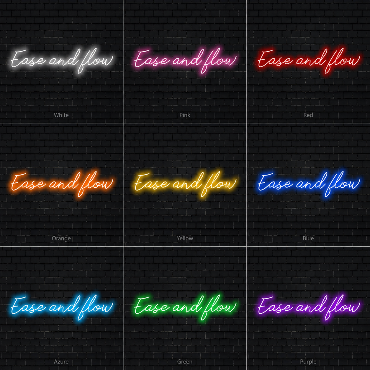 Ease And Flow LED Neon Sign - 05 Color Grid