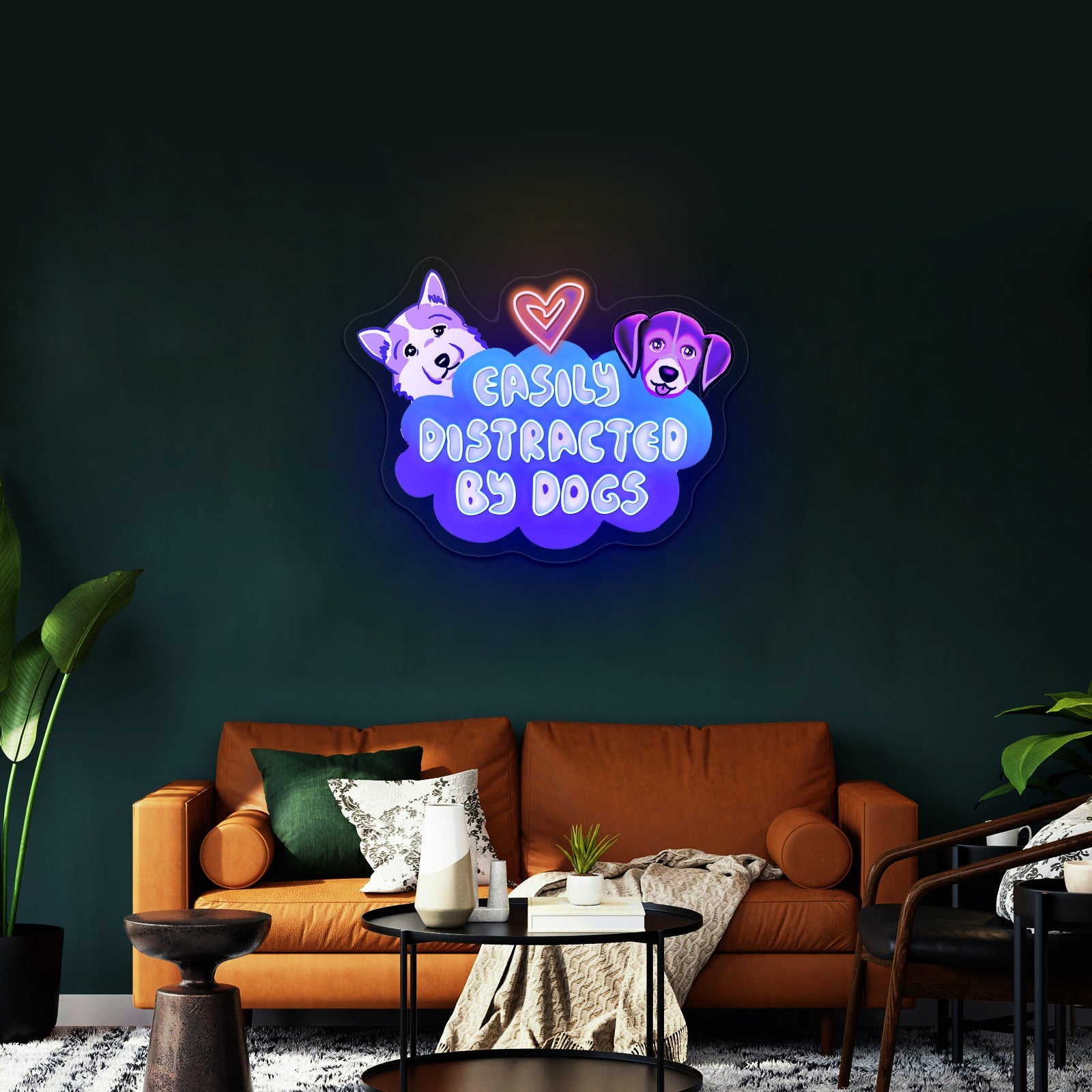 Easily Distracted By Dogs Cute Animal Neon Signs - Shineneon