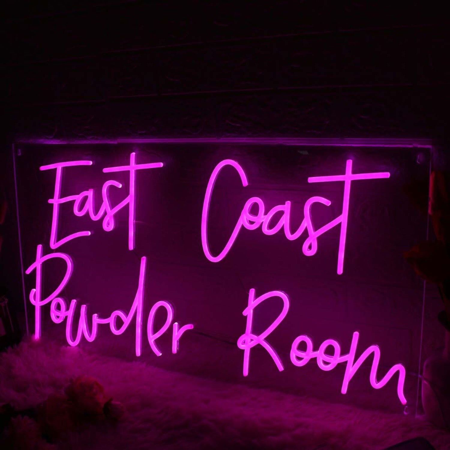 East Coast Pouder Room Pink Led Neon Sign | Shineneon