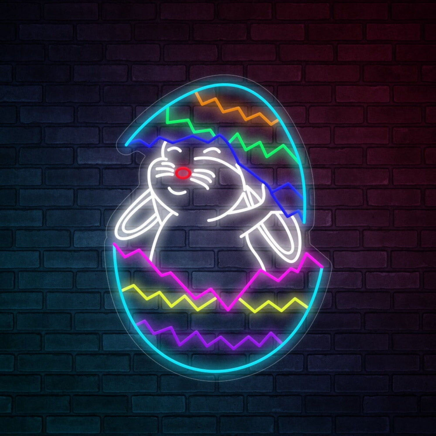 Easter Bunny Broken Egg Led Neon Sign | Shineneon