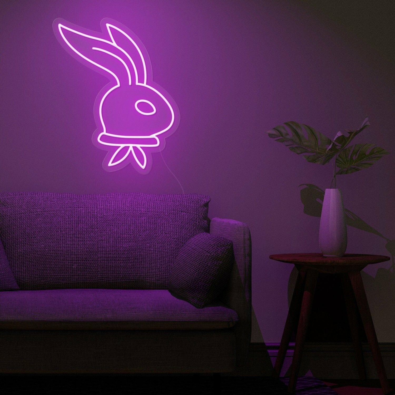 Easter Celebration And Decor Long Ear Bunny Neon Sign | Shineneon