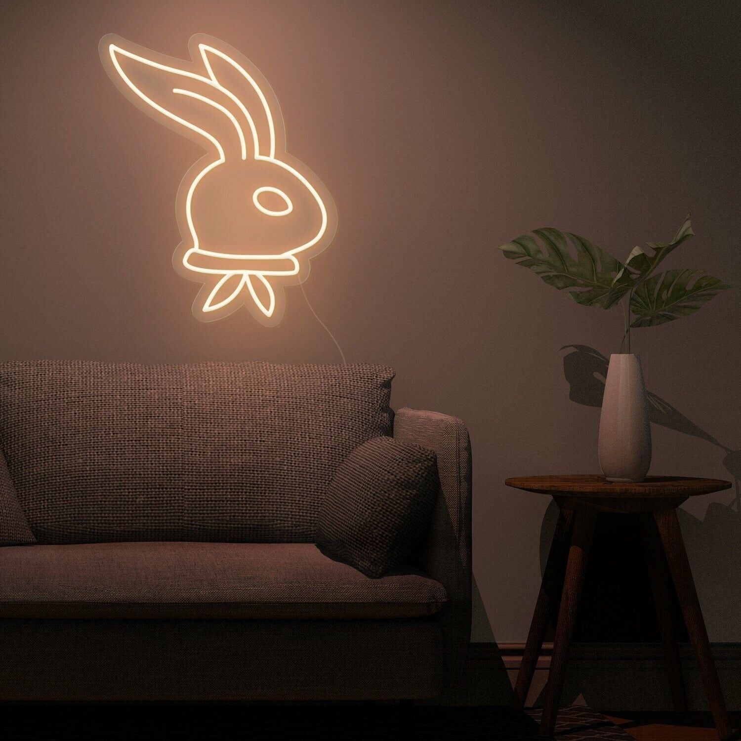 Easter Celebration And Decor Long Ear Bunny Neon Sign | Shineneon