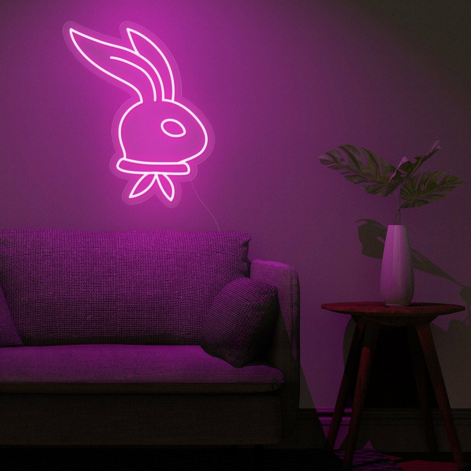 Easter Celebration And Decor Long Ear Bunny Neon Sign | Shineneon
