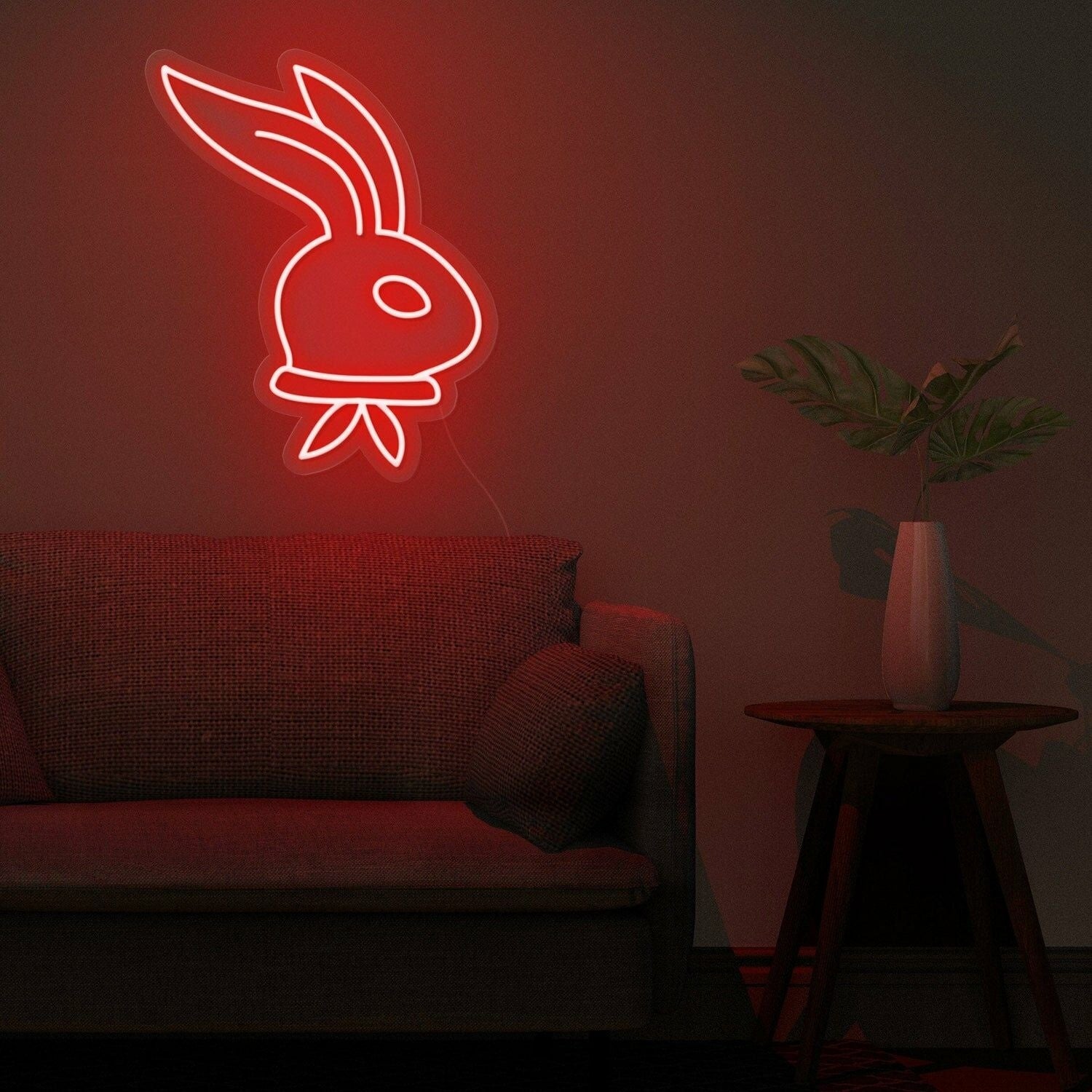 Easter Celebration And Decor Long Ear Bunny Neon Sign | Shineneon