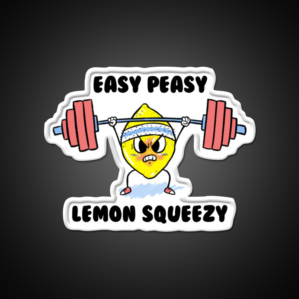 Easy Peasy Lemon Squeezy Gym Fitness Led Neon Sign Rgb Color