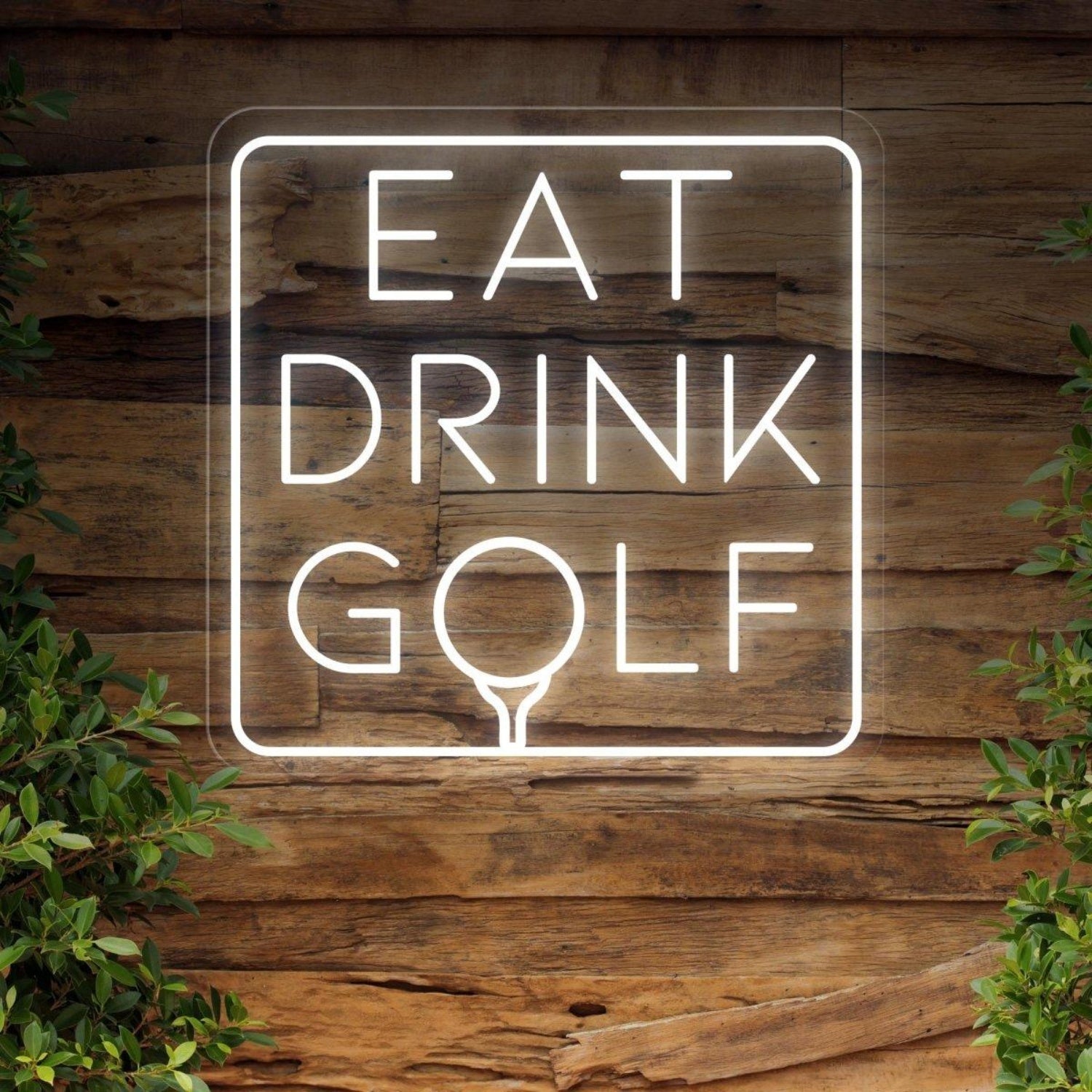 Eat Drink Golf Led Neon Sign Vibrant Purple For Man Cave Bar Golf Club Decor | Shineneon