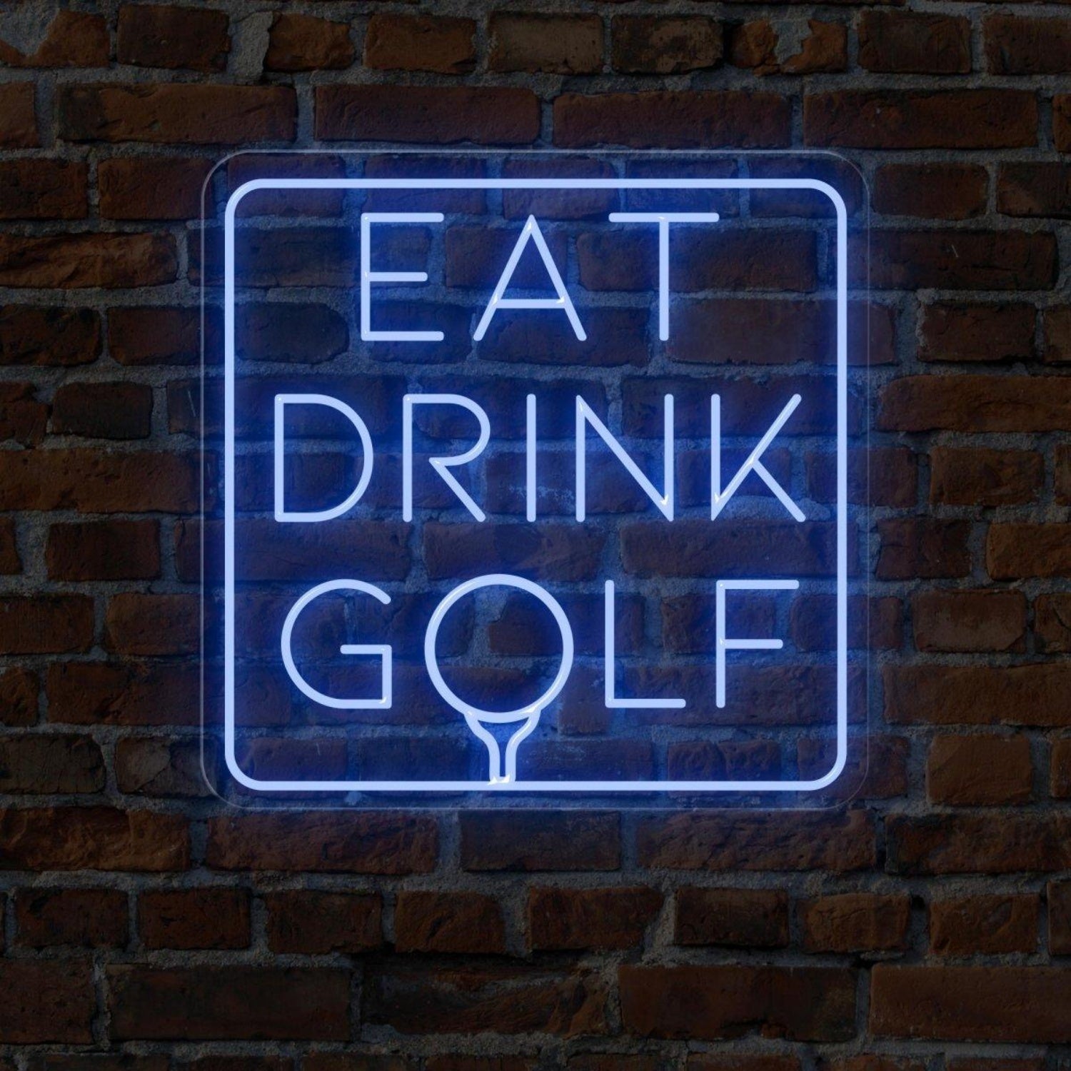 Eat Drink Golf Led Neon Sign Vibrant Purple For Man Cave Bar Golf Club Decor | Shineneon