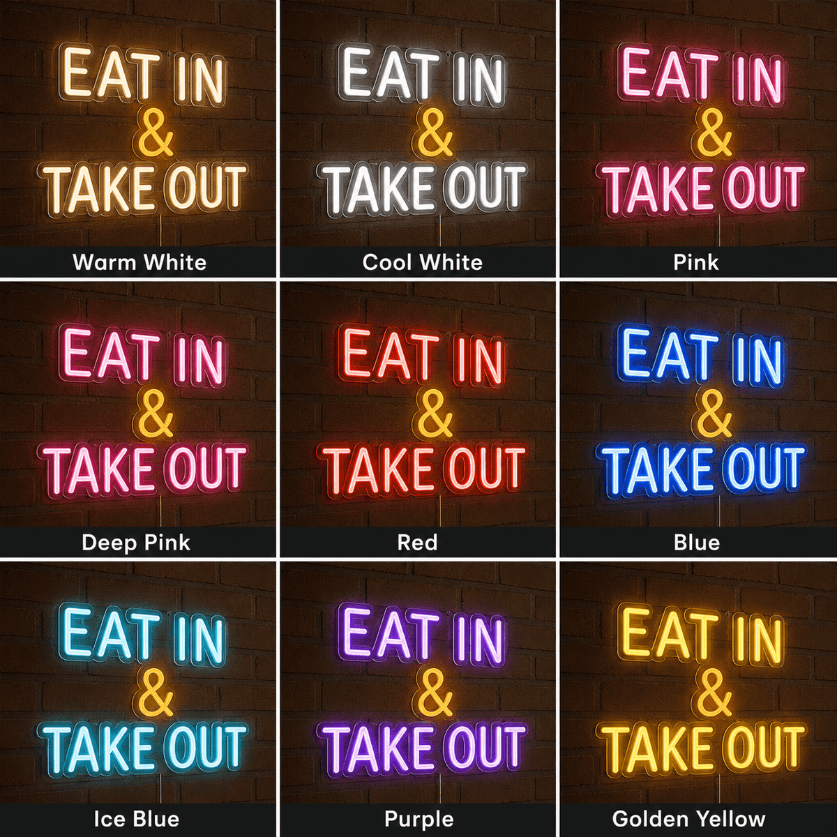 Eat In And Take Out LED Neon Sign - Shineneon