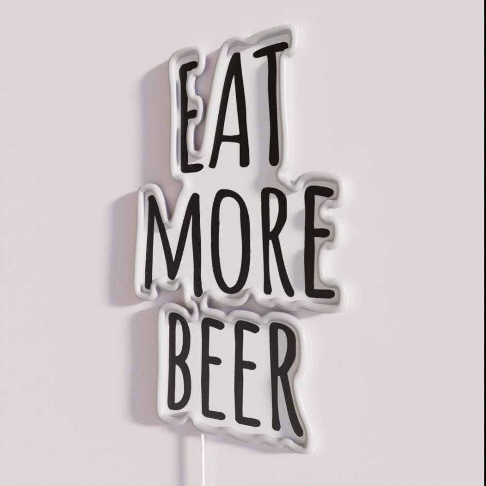 Eat More Beer V10 Rgb Led Neon Sign Bar Wall Decor - Shineneon