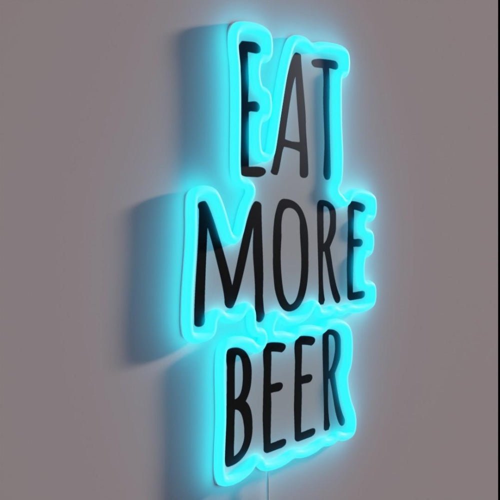 Eat More Beer V10 Rgb Led Neon Sign Bar Wall Decor - Shineneon