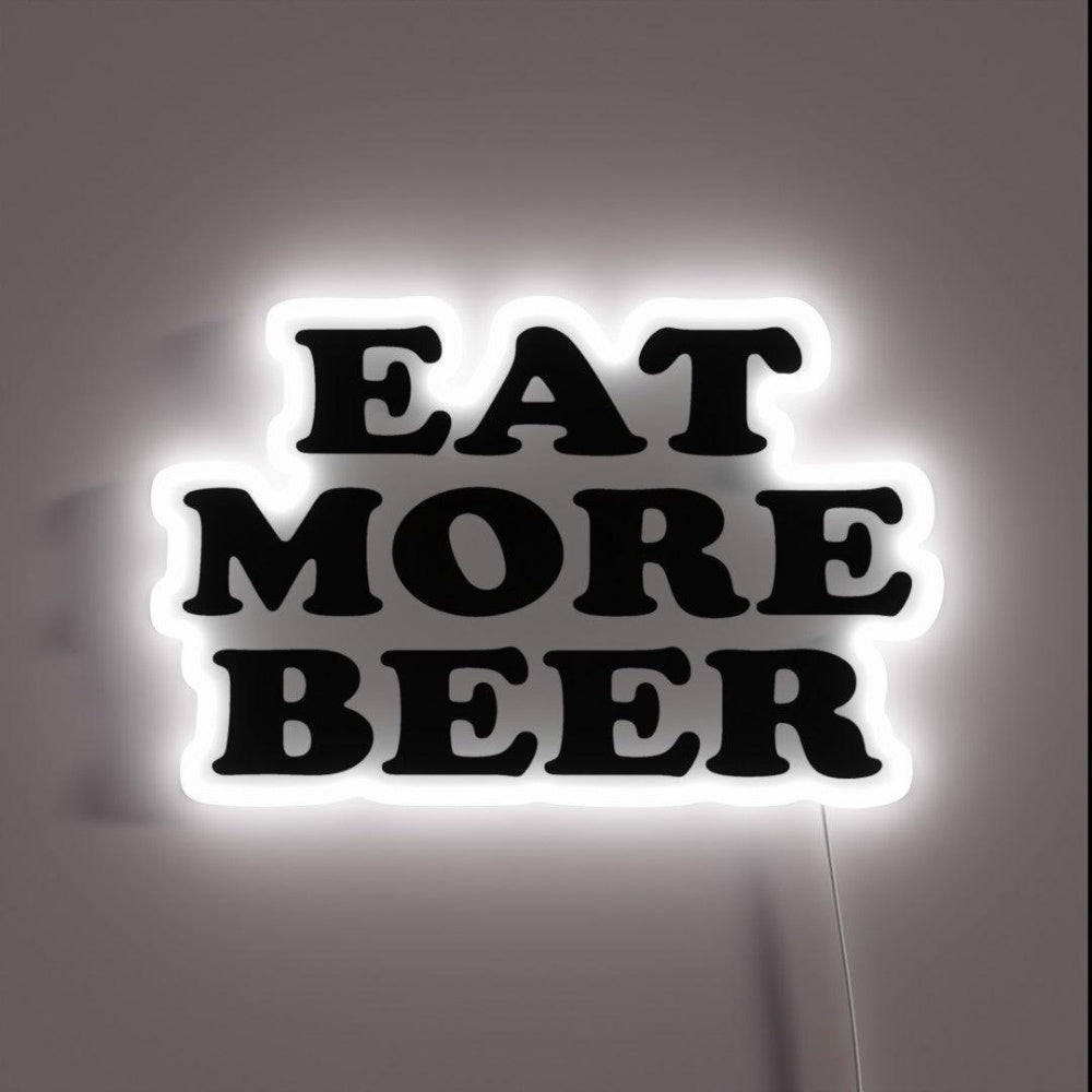 Eat More Beer V11 Rgb Led Neon Sign Bar Wall Decor - Shineneon