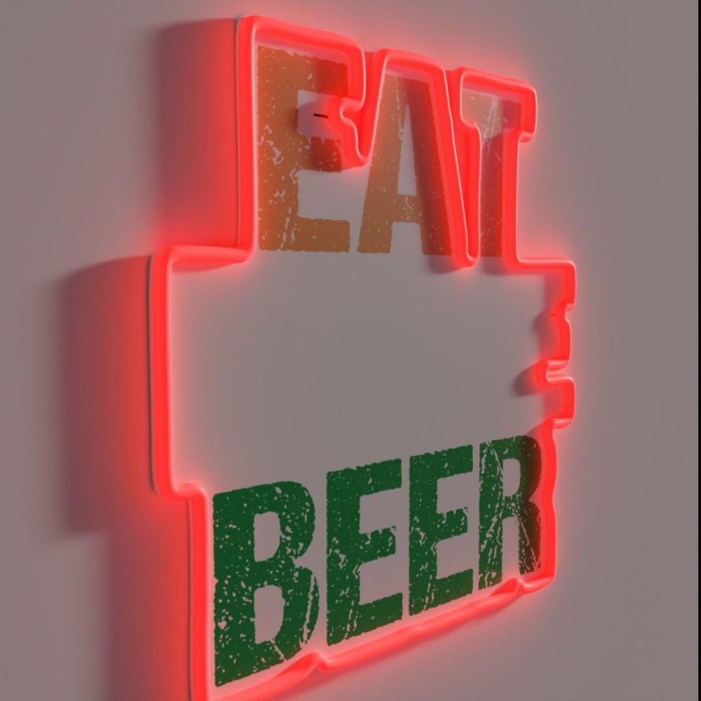 Eat More Beer V13 Rgb Led Neon Sign - Shineneon