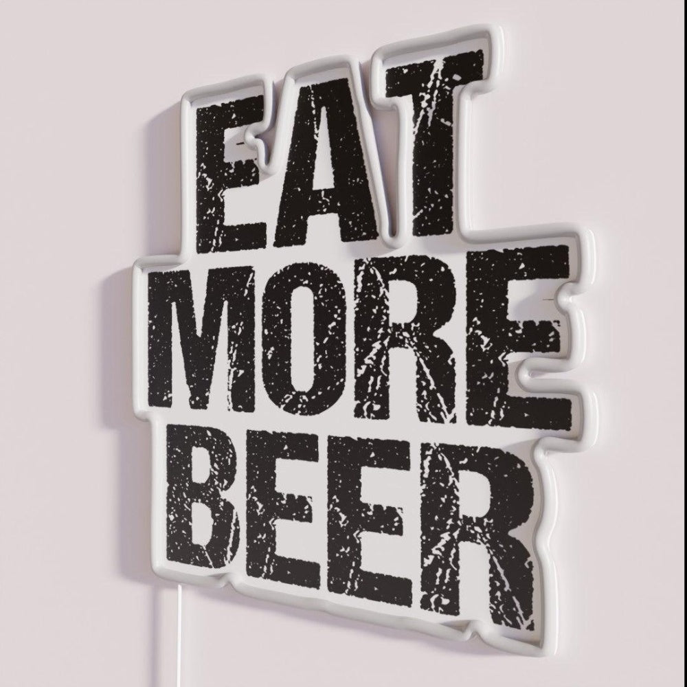 Eat More Beer V13 Rgb Led Neon Sign Bar Wall Decor - Shineneon