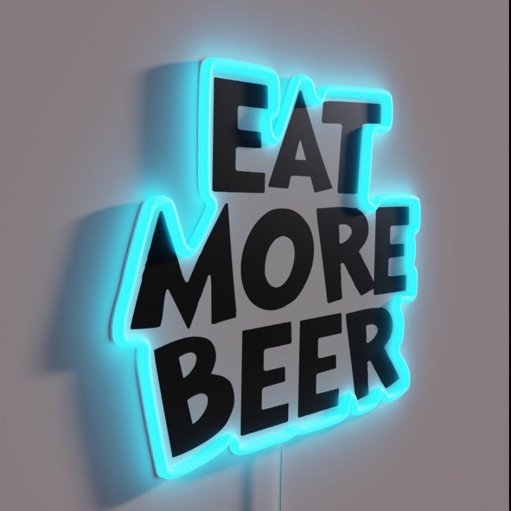 Eat More Beer V18 Rgb Led Neon Sign Bar Wall Decor - Shineneon