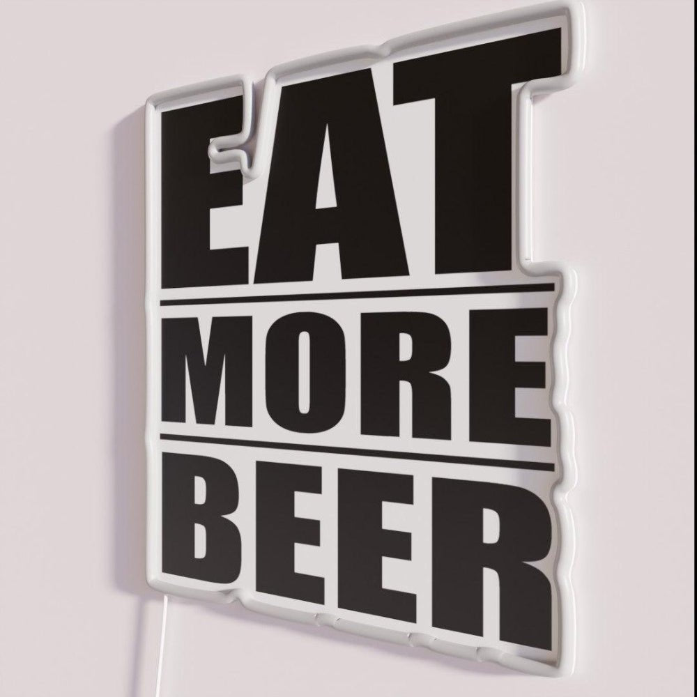 Eat More Beer V19 Rgb Led Neon Sign Bar Wall Decor - Shineneon