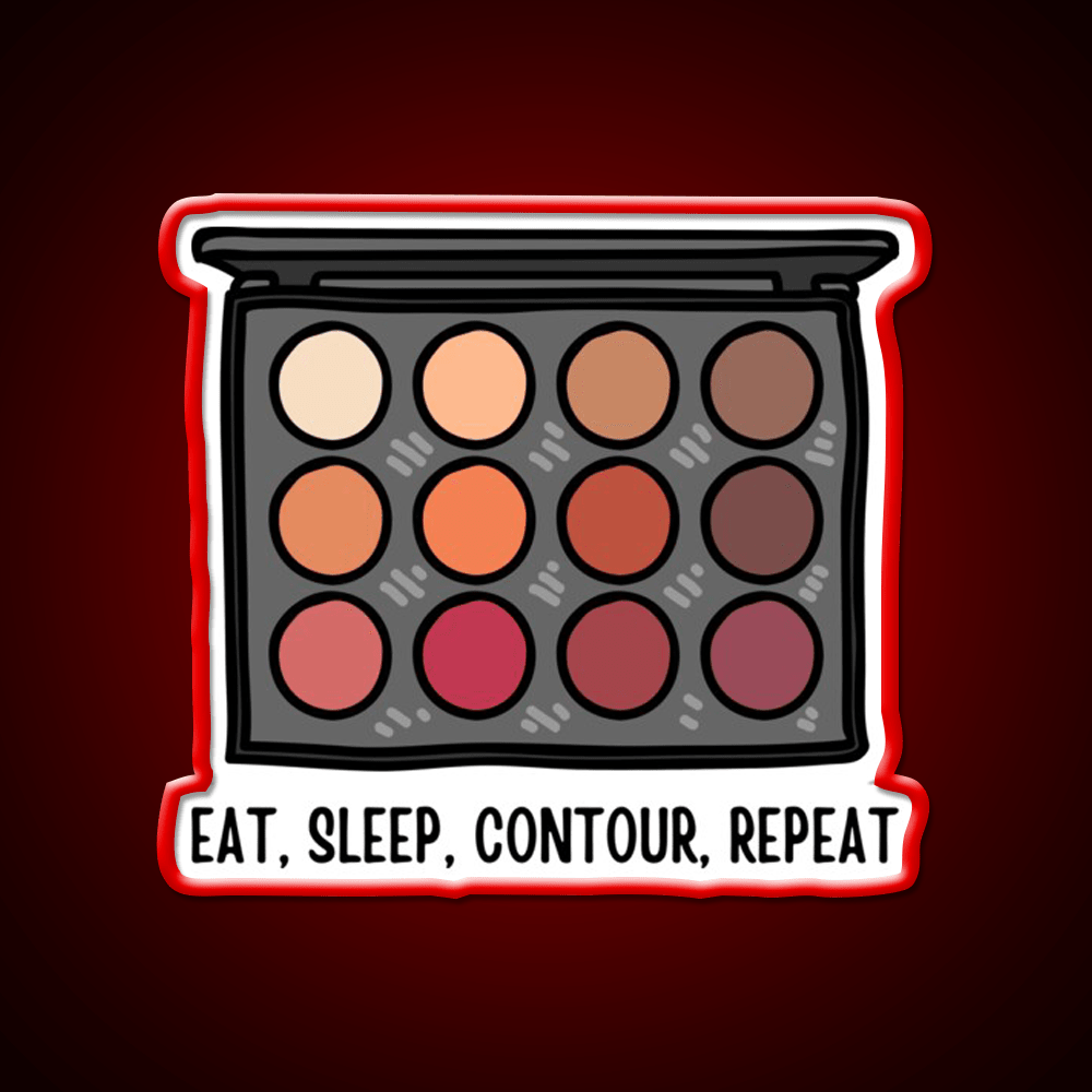 Eat Sleep Contour Repeat Nail Salon Led Neon Sign Rgb Color - Shineneon