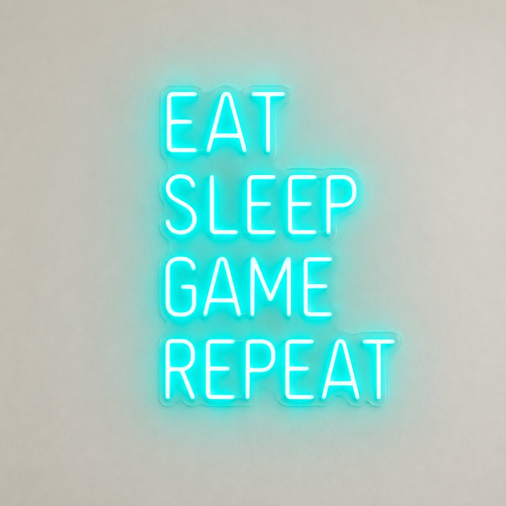 Eat Sleep Game Repeat LED Neon Sign Garage Neon Sign - Shineneon