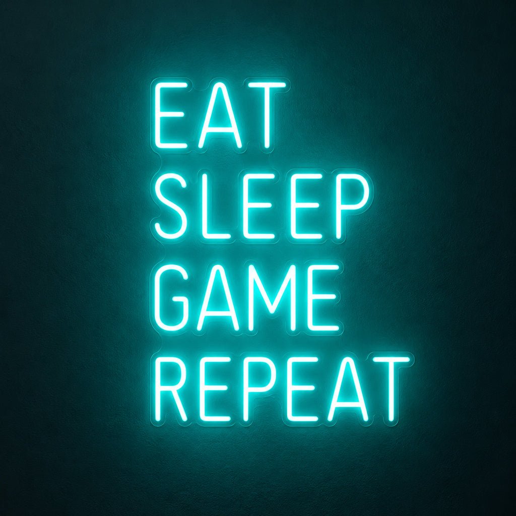 Eat Sleep Game Repeat LED Neon Sign Garage Neon Sign - Shineneon