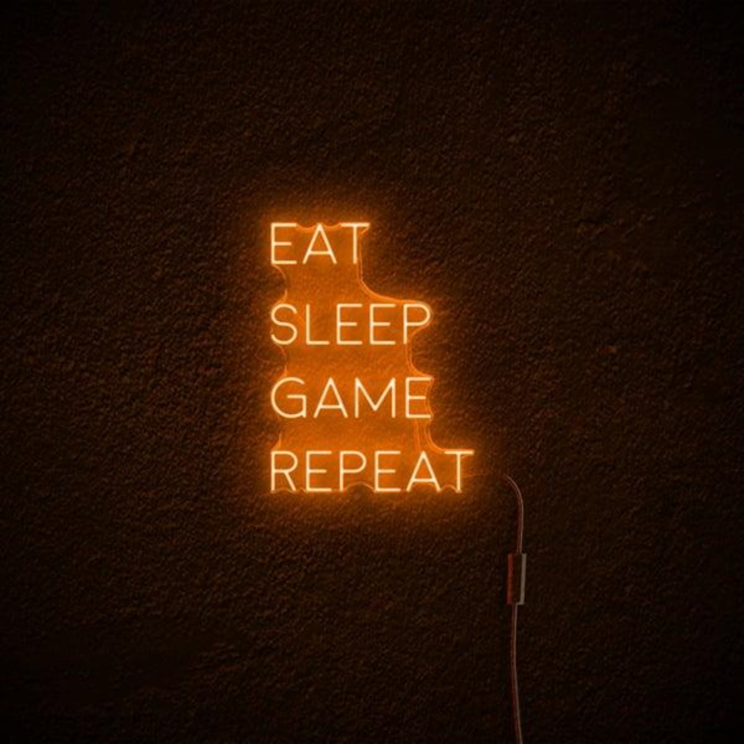 Eat Sleep Game Repeat Purple Led Neon Sign For Gaming Room Wall Decor | Shineneon