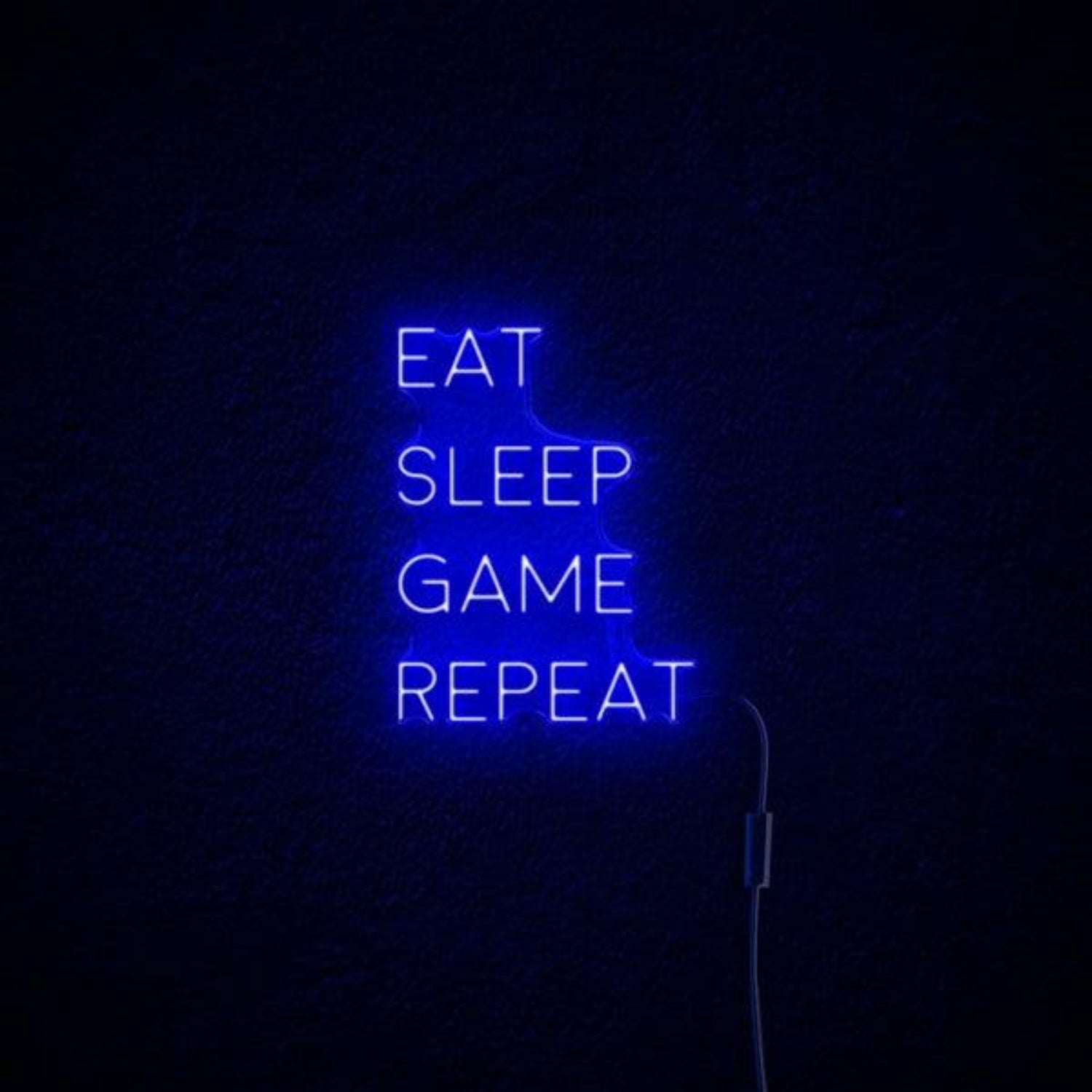 Eat Sleep Game Repeat Purple Led Neon Sign For Gaming Room Wall Decor | Shineneon