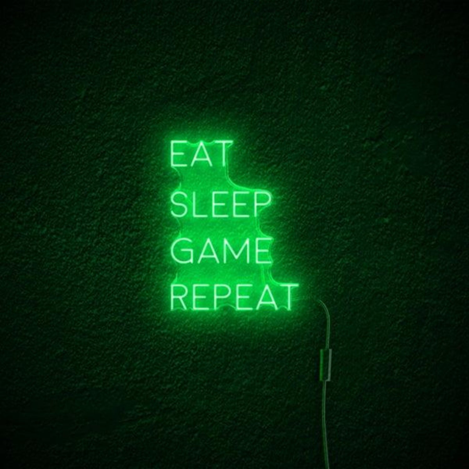 Eat Sleep Game Repeat Purple Led Neon Sign For Gaming Room Wall Decor | Shineneon